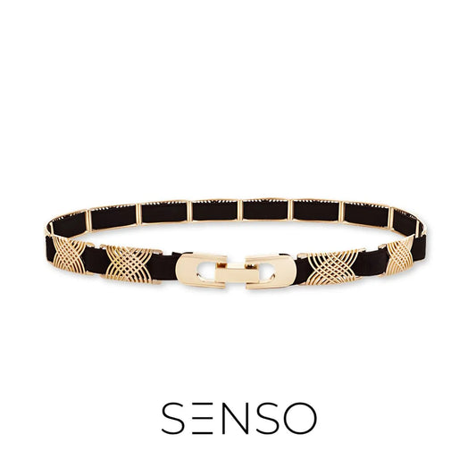 Cinto Elástico Gold Link: SENSO Sofisticação